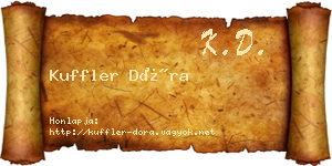 Kuffler Dóra névjegykártya